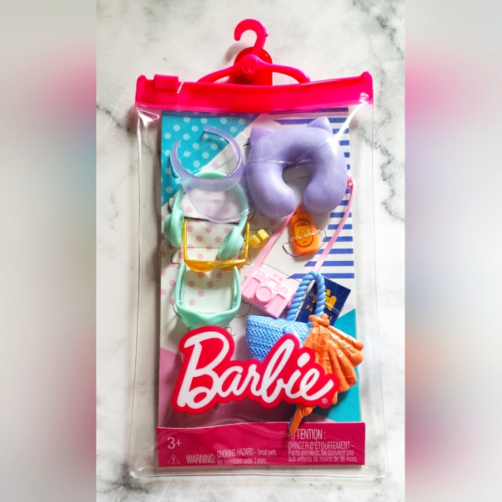 Barbie doll holiday vacation travel Airplace Amenities Set NEW